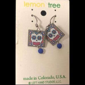 Lemon Tree sugar skull earrings made in USA 🇺🇸